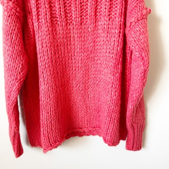 Free People Be There Coral Red Sweater - Picture 13 of 13